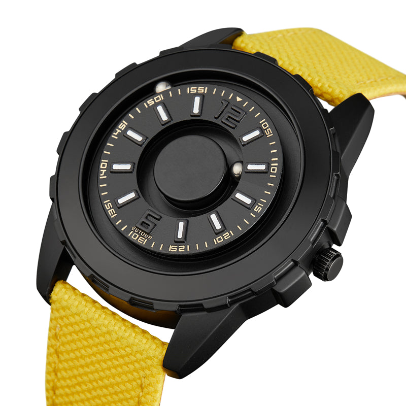 EUTOUR Magnetic Concept Quartz Watch E027 with Canvas Strap