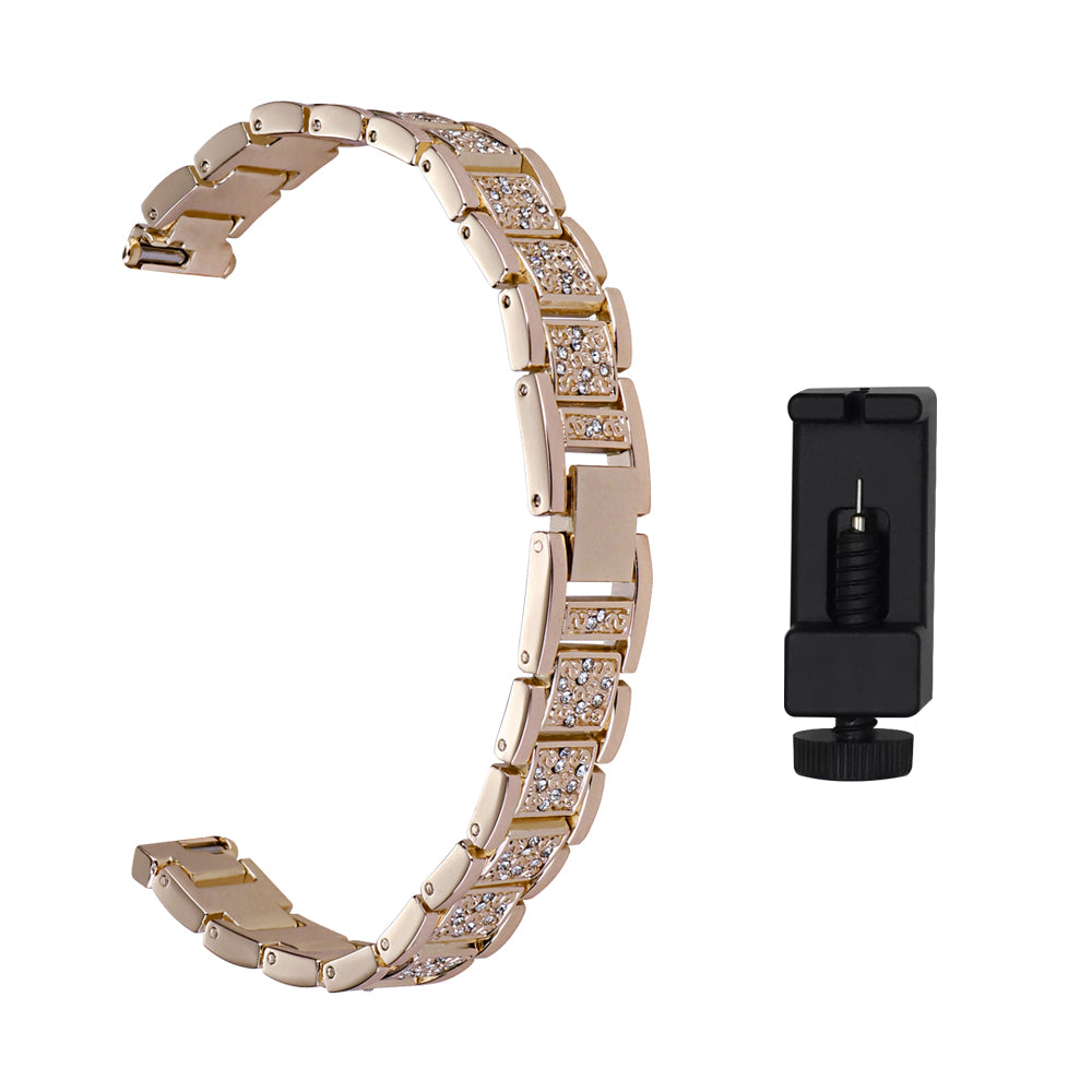 EUTOUR 12mm Diamond Watch Band Stainless Steel Strap