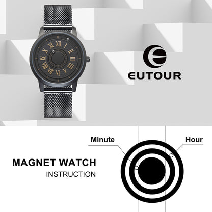 EUTOUR Magnet Roman Numeral Watch U040A