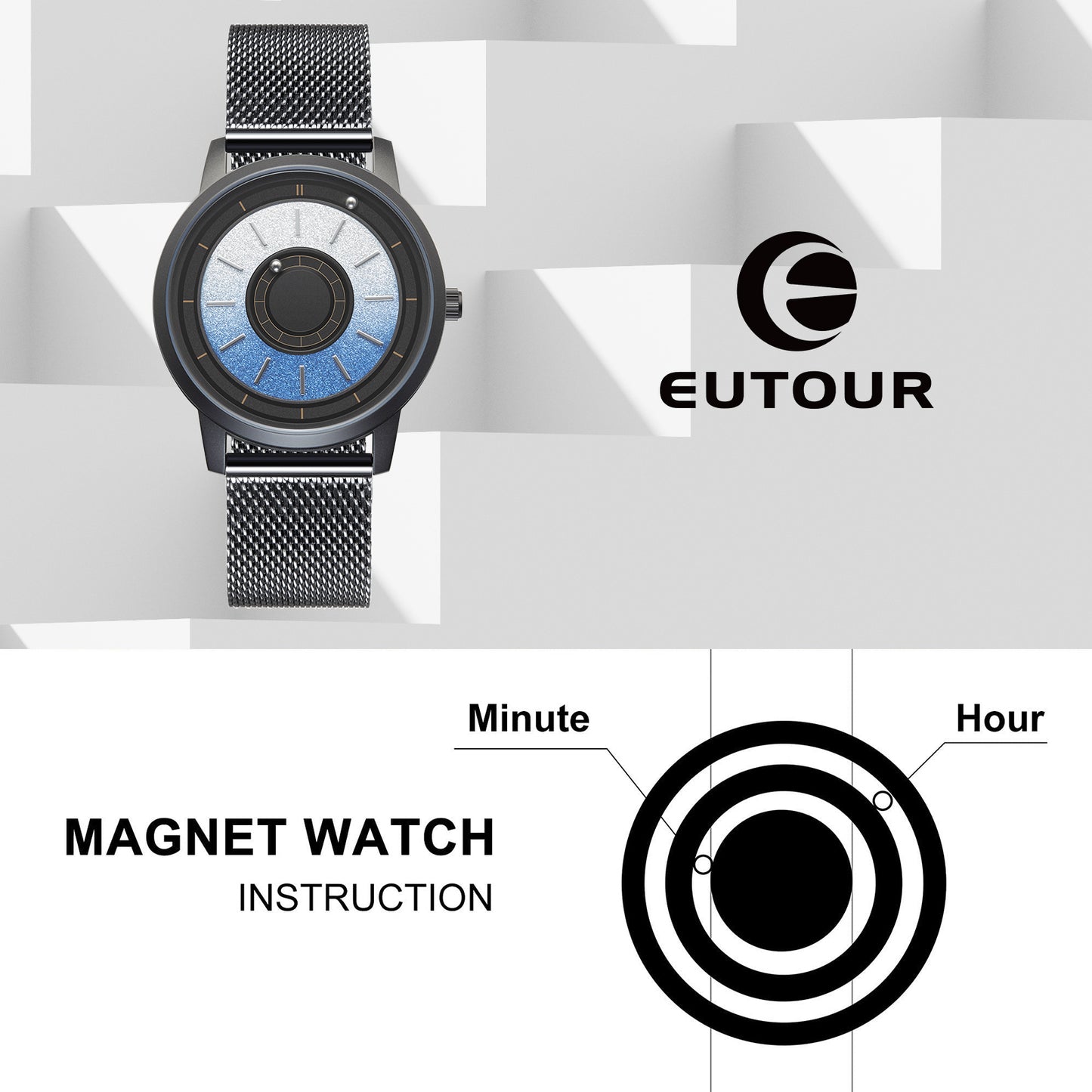 EUTOUR Starry Sky Design Magneto Watches U040B