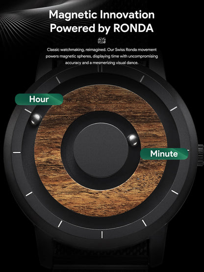EUTOUR Magnet Wooden Watches E022A