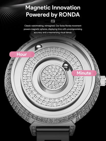 EUTOUR Magnet Crystal Watch E035 For Ladies