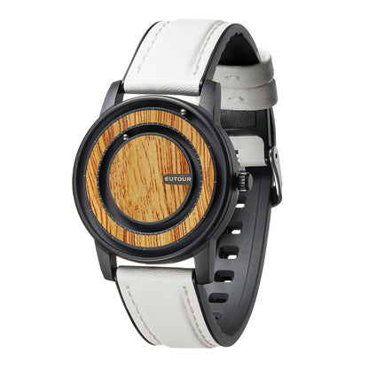 EUTOUR Magnetic Nature Series Wooden Watch U056 with Leather Strap