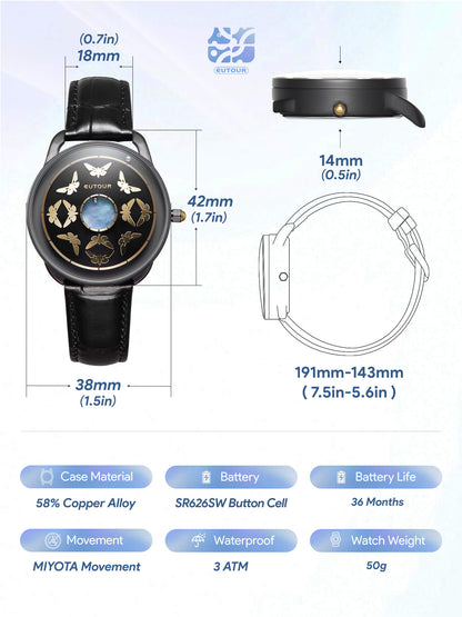 EUTOUR Magnetic Ladies Butterfly Watch U065 Series